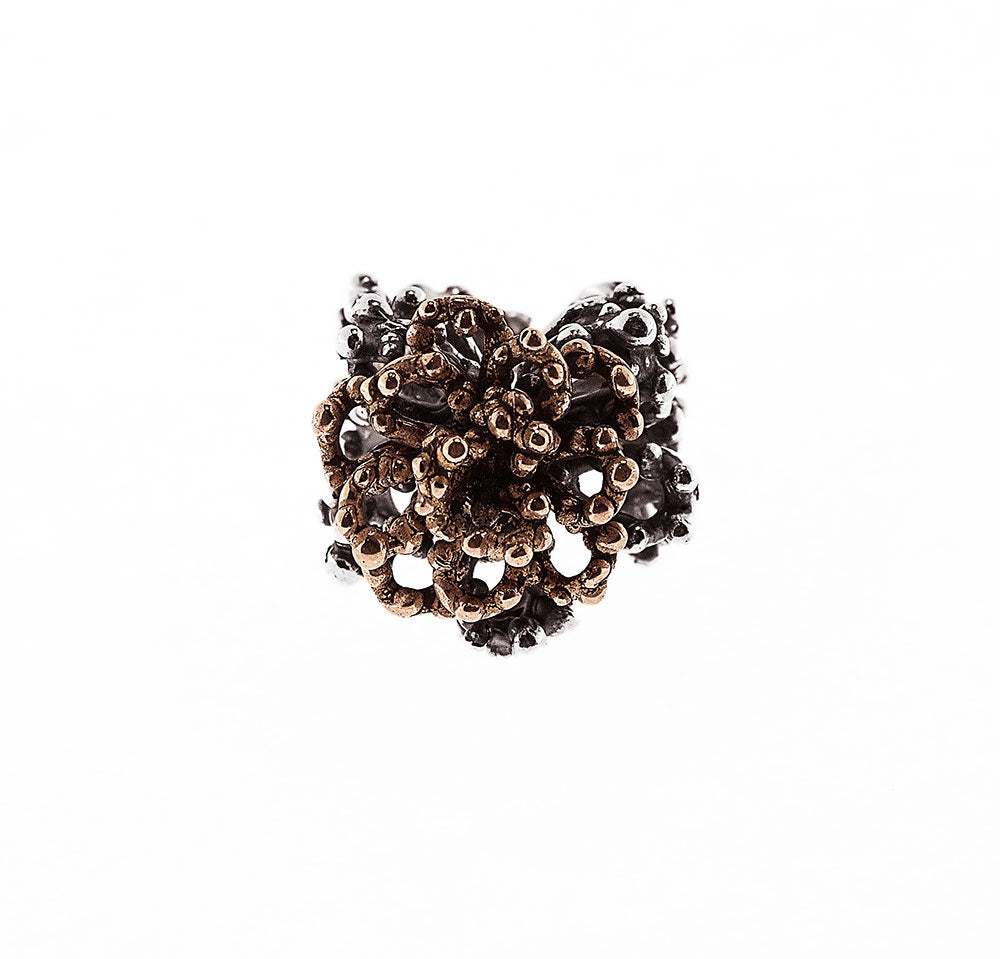 MANDILE - Anello in argento 925 e bronzo
