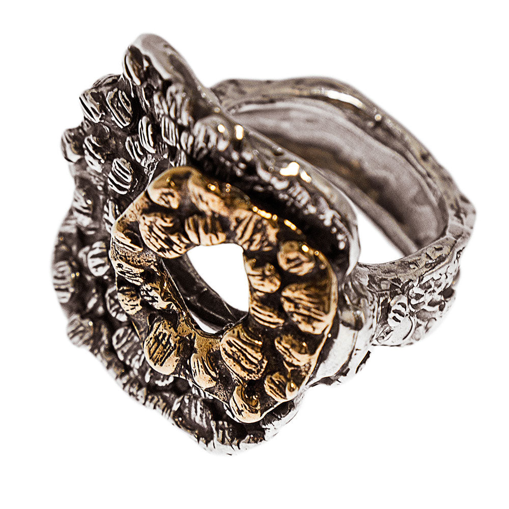 MANDILE - Anello argento 925 e bronzo