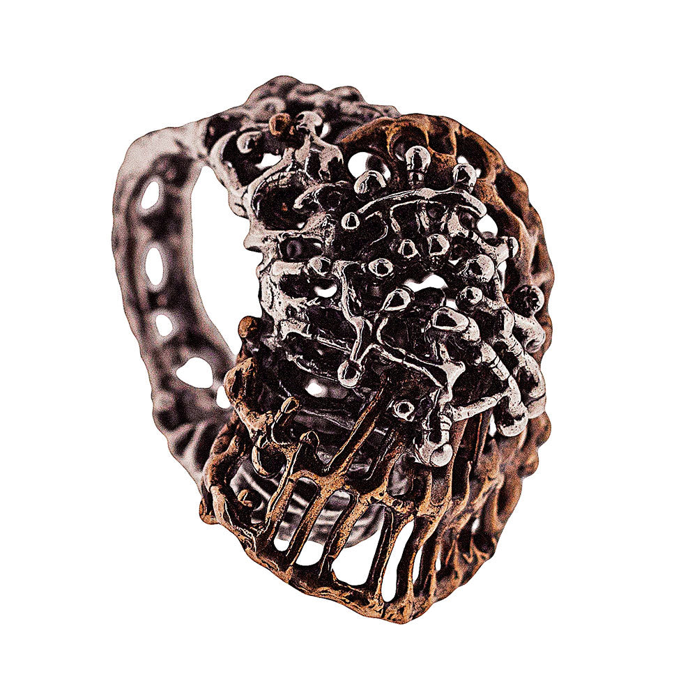 MANDILE - Anello in argento 925 e bronzo