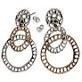 MANDILE - ORECCHINI PENDENTI TRE CERCHI ARGENTO 925 E BRONZO
