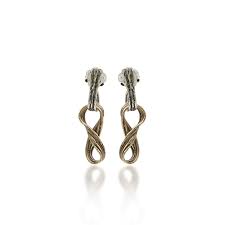 MANDILE - ORECCHINI PENDENTI MAGLIA RITORTA argento 925 e bronzo
