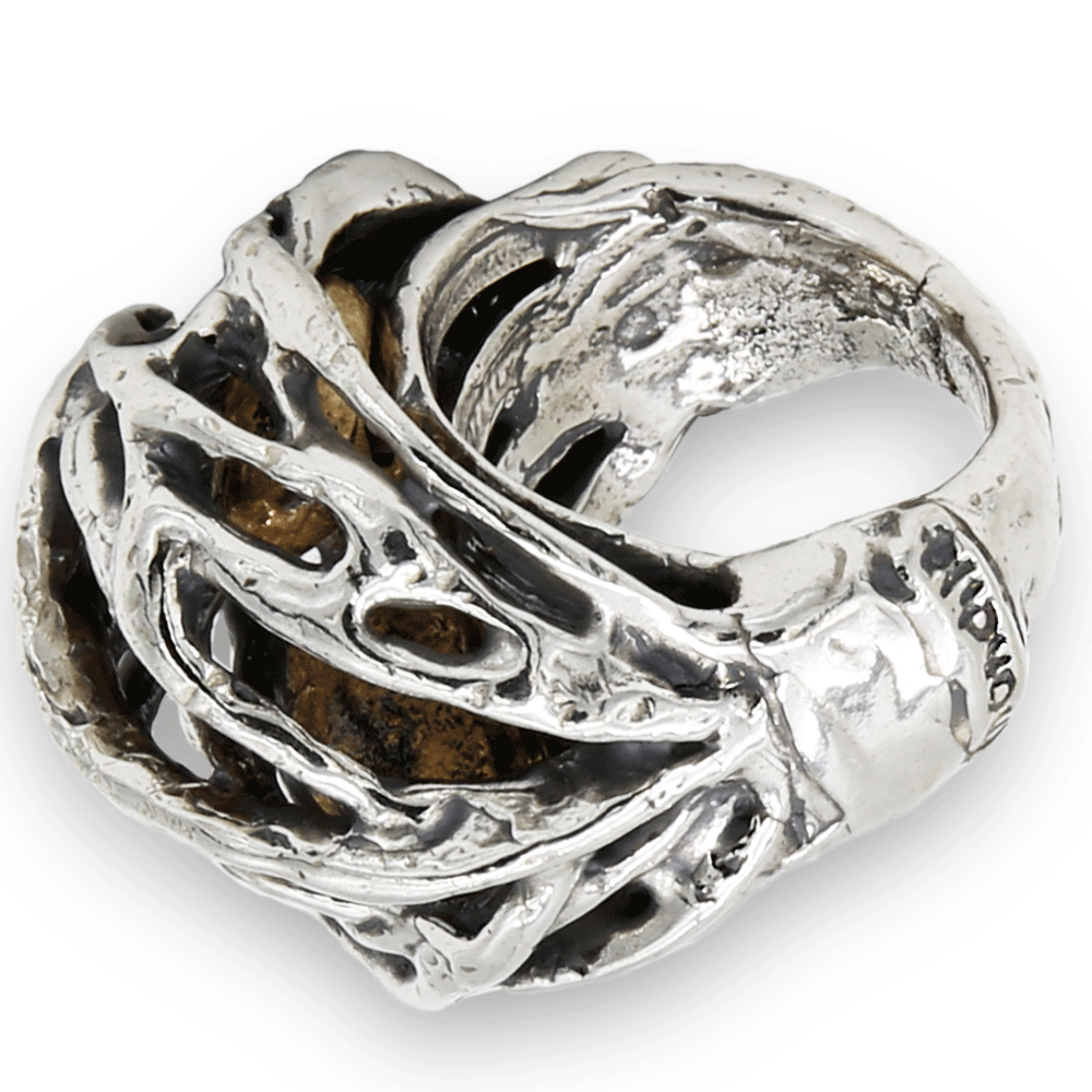 MANDILE - Anello in argento 925 e bronzo