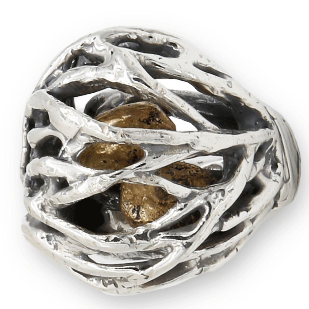 MANDILE - Anello in argento 925 e bronzo