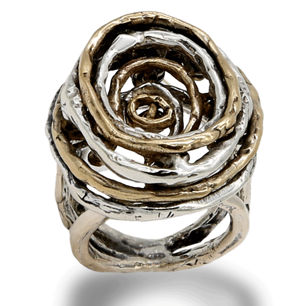 MANDILE - Anello in argento 925 e bronzo