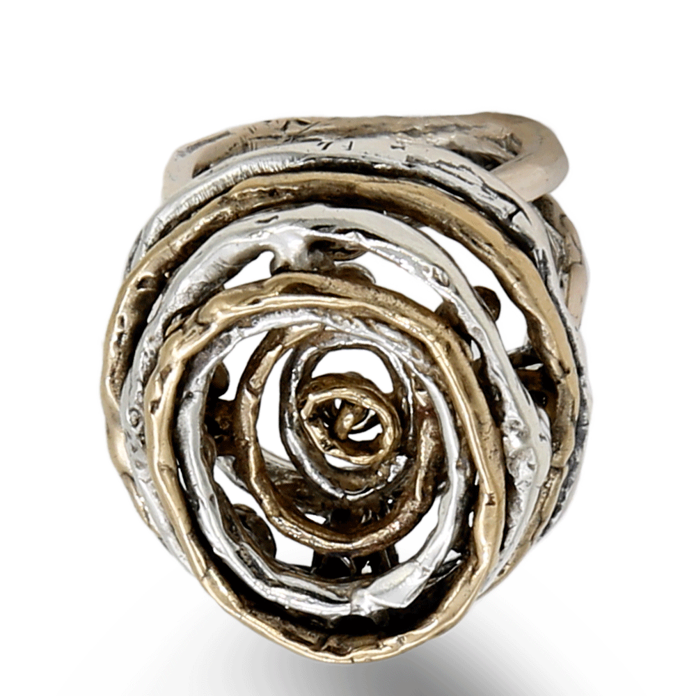 MANDILE - Anello in argento 925 e bronzo