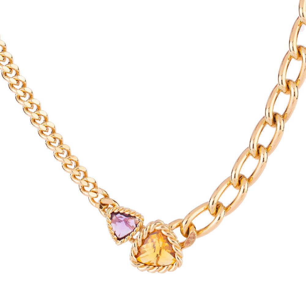 REBECCA - COLLANA IN BRONZO E PIETRE