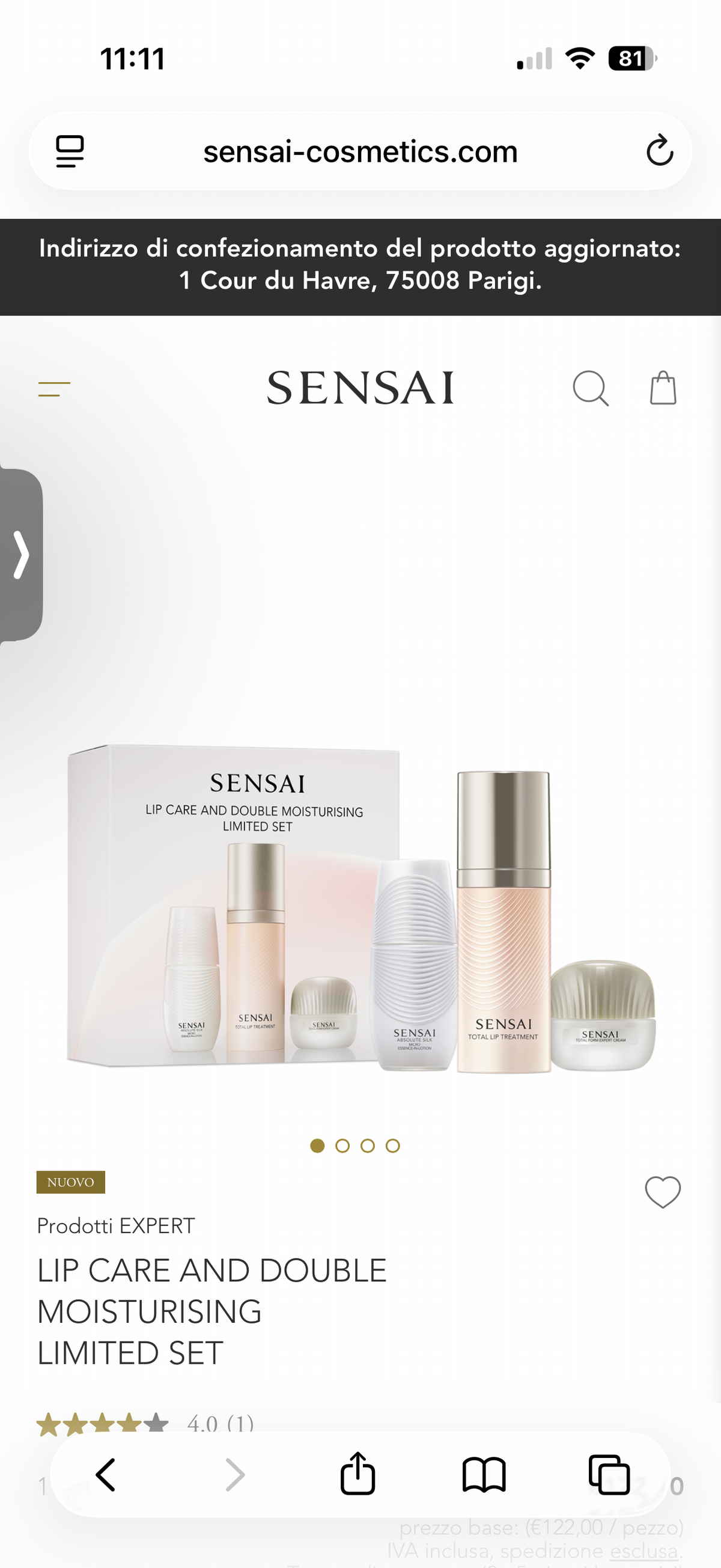 SENSAI - LIP CARE AND DOUBLE MOISTURISING LIMITED SET