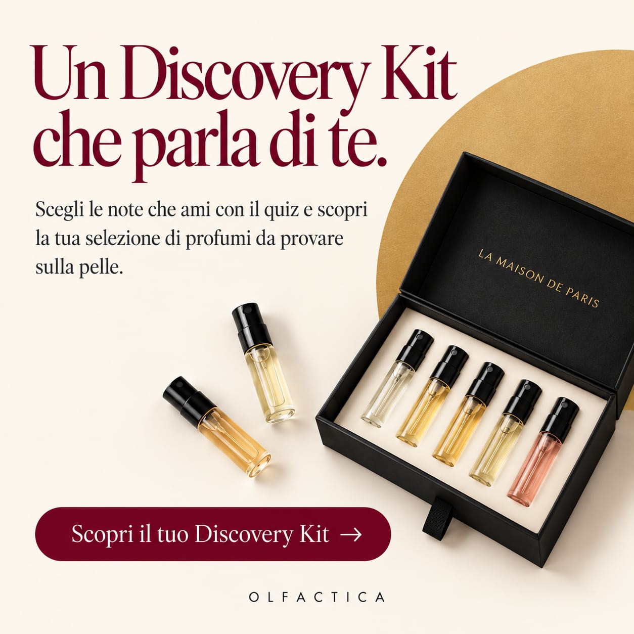 Scopri il tuo Discovery Kit personalizzato con il quiz Olfactica